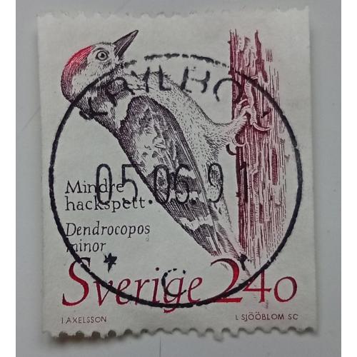 Швеция 1989 Дятел, гашеная