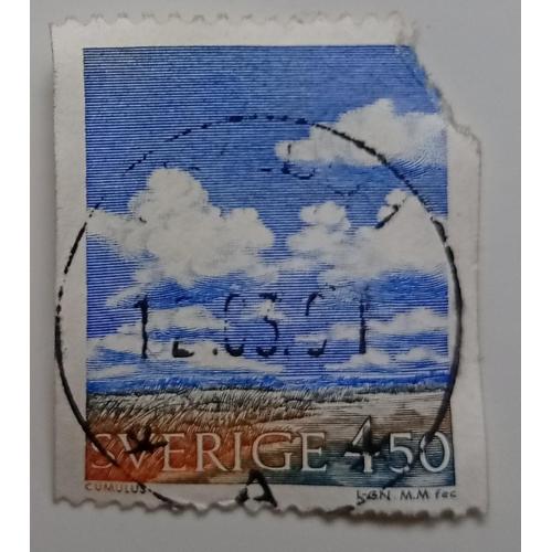 Швеция 1990 Облака, 4,50, гашеная