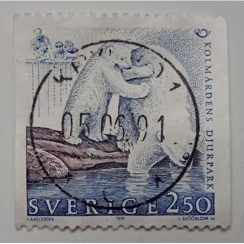 Швеция 1991 Белые медведи, гашеная