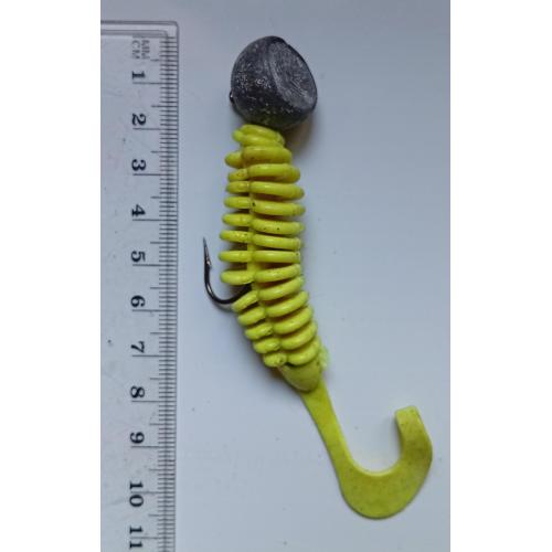 Силиконовая приманка-блесна с головой и крючком № 155 (б/у)