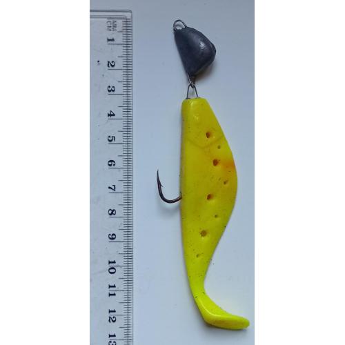 Силиконовая приманка-блесна с головой и крючком № 156 (б/у)