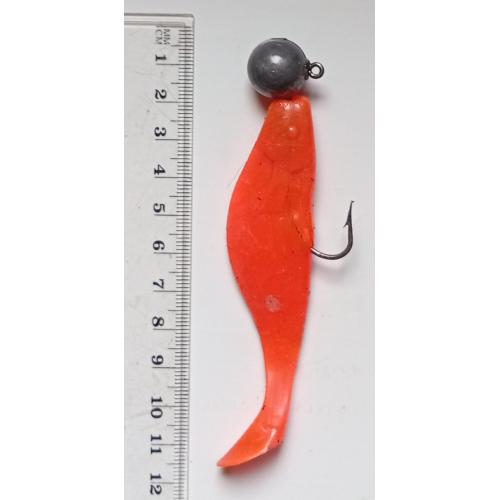 Силиконовая приманка-блесна с головой и крючком № 158 (б/у)