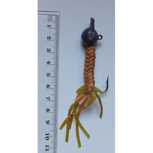 Силиконовая приманка-блесна с головой и крючком № 165 (б/у)