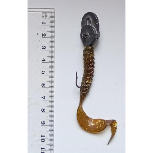 Силиконовая приманка-блесна с головой и крючком № 169 (б/у)