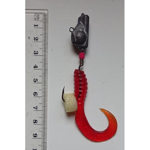 Силиконовая приманка-блесна с головой и крючком № 170 (б/у)