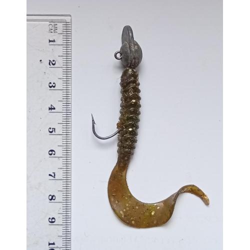 Силиконовая приманка-блесна с головой и крючком № 172 (б/у)