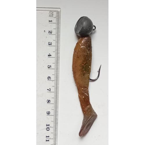 Силиконовая приманка-блесна с головой и крючком № 179 (б/у)