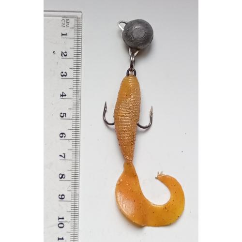 Силиконовая приманка-блесна с головой и крючком № 180 (б/у)