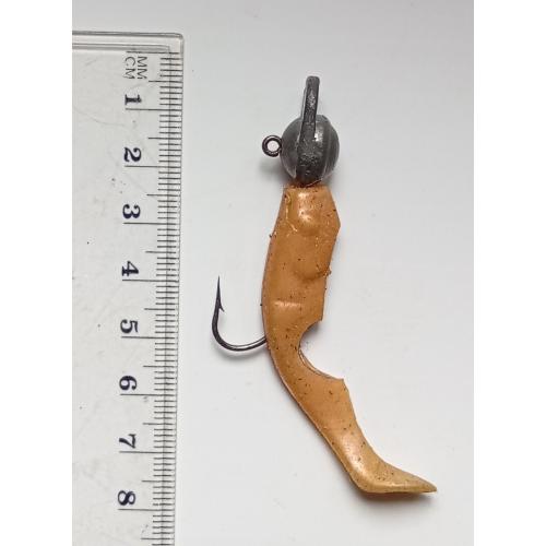 Силиконовая приманка-блесна с головой и крючком № 181 (б/у)