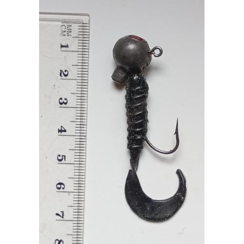 Силиконовая приманка-блесна с головой и крючком № 183 (б/у)