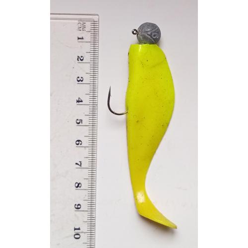 Силиконовая приманка-блесна с головой и крючком № 186 (б/у)