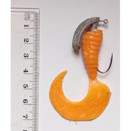 Силиконовая приманка-блесна с головой и крючком № 195 (б/у)