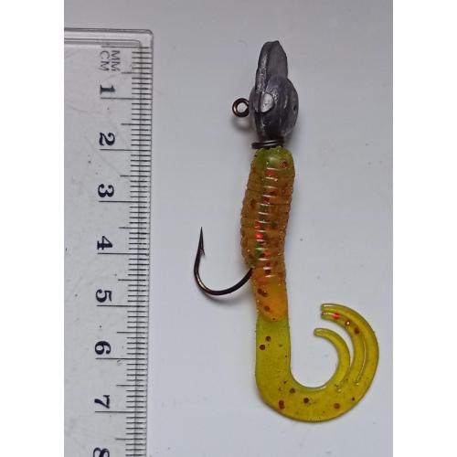 Силиконовая приманка-блесна с головой и крючком № 197 (б/у)