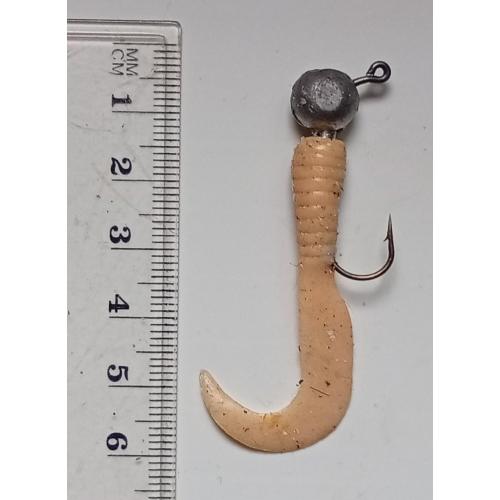 Силиконовая приманка-блесна с головой и крючком № 201 (б/у)