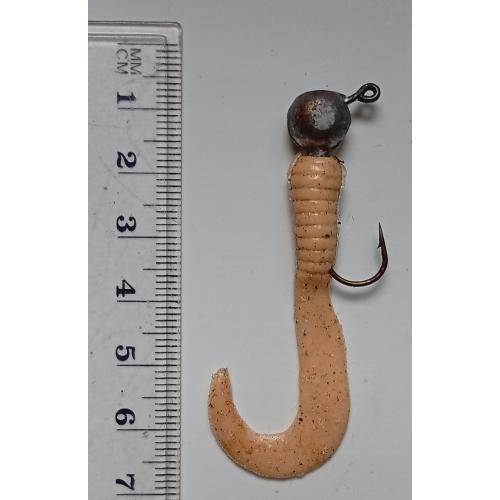 Силиконовая приманка-блесна с головой и крючком № 202 (б/у)