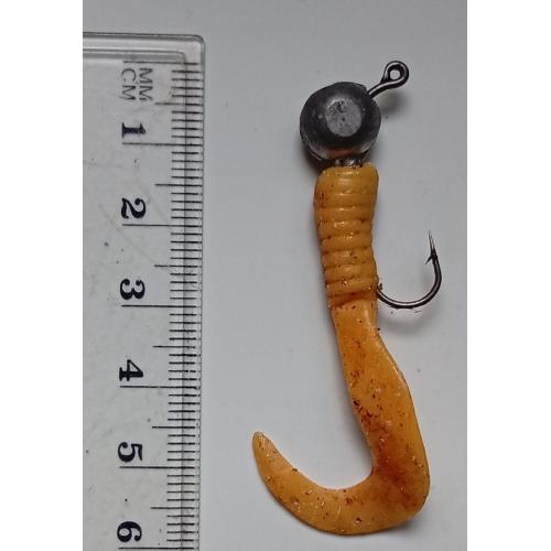 Силиконовая приманка-блесна с головой и крючком № 203 (б/у)