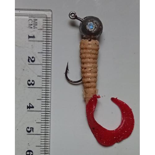 Силиконовая приманка-блесна с головой и крючком № 204 (б/у)