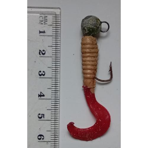 Силиконовая приманка-блесна с головой и крючком № 205 (б/у)