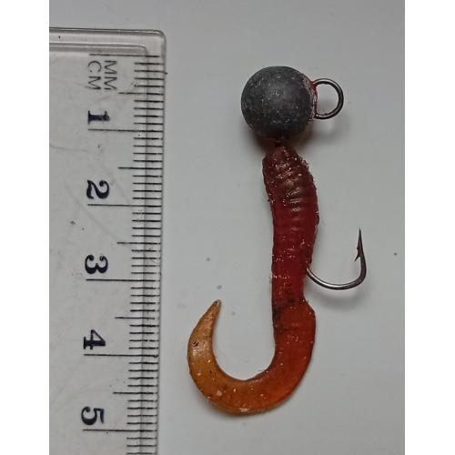 Силиконовая приманка-блесна с головой и крючком № 207 (б/у)