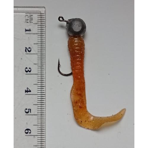 Силиконовая приманка-блесна с головой и крючком № 208 (б/у)