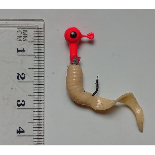 Силиконовая приманка-блесна с головой и крючком № 214 (б/у)