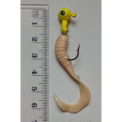 Силиконовая приманка-блесна с головой и крючком № 215 (б/у)