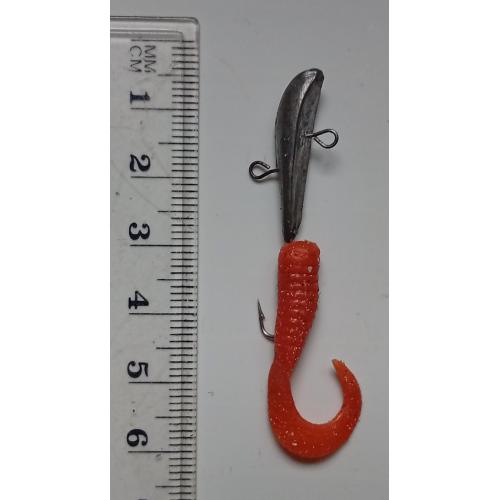 Силиконовая приманка-блесна с головой и крючком № 218 (б/у)