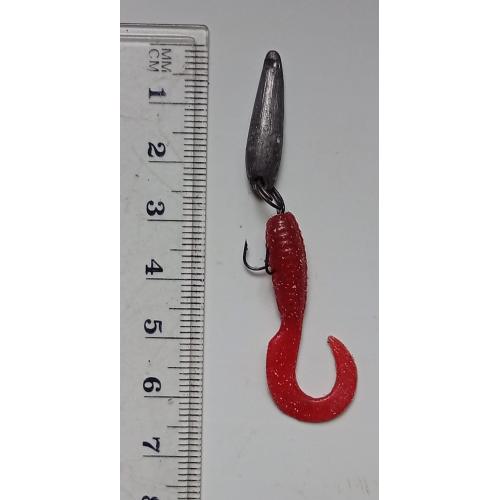 Силиконовая приманка-блесна с головой и крючком № 219 (б/у)