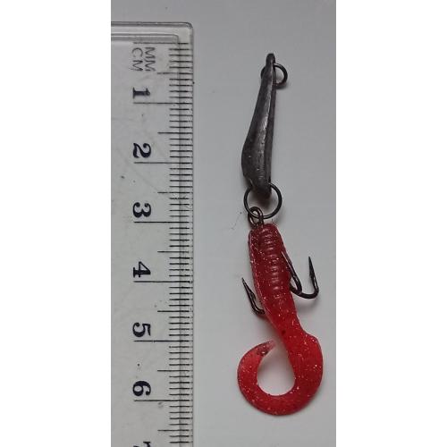 Силиконовая приманка-блесна с головой и крючком № 221 (б/у)