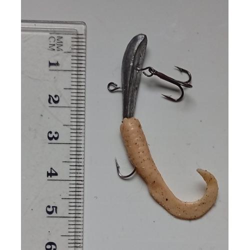 Силиконовая приманка-блесна с головой и крючком № 222 (б/у)