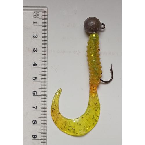 Силиконовая приманка-блесна с головой и крючком № 227 (б/у)