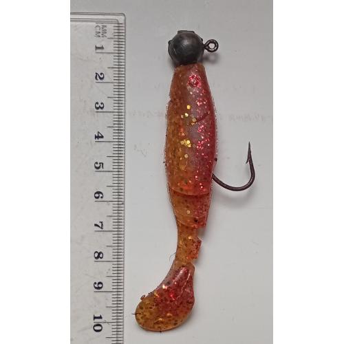 Силиконовая приманка-блесна с головой и крючком № 228 (б/у)