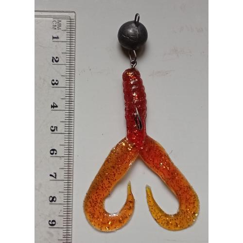 Силиконовая приманка-блесна с головой и крючком № 240 (б/у)