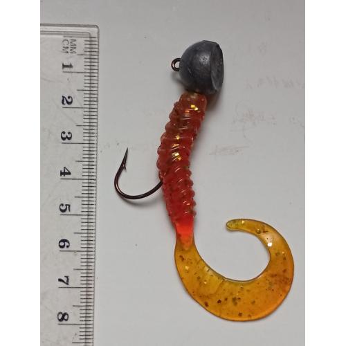 Силиконовая приманка-блесна с головой и крючком № 244 (б/у)