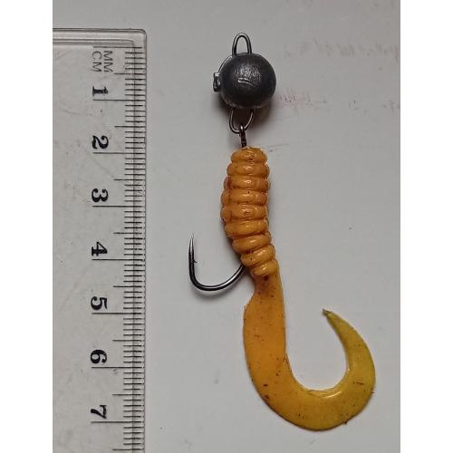 Силиконовая приманка-блесна с головой и крючком № 245 (б/у)