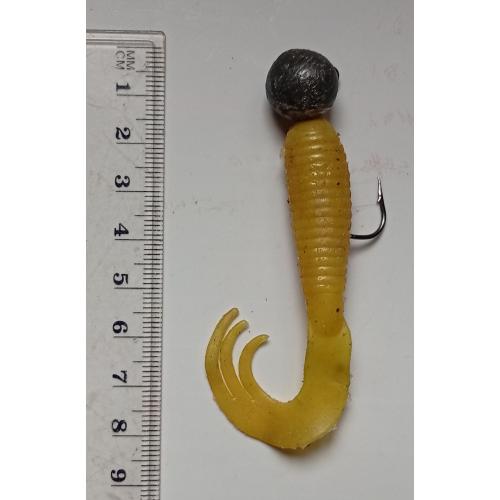 Силиконовая приманка-блесна с головой и крючком № 246 (б/у)