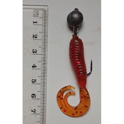 Силиконовая приманка-блесна с головой и крючком № 248 (б/у)