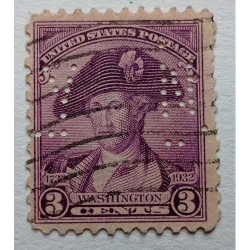 США 1932 Джордж Вашингтон, 3с, гашеная