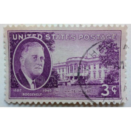 США 1945 Франклин Рузвельт, 3с., гашеная