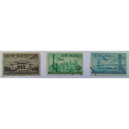 США 1947 Авиапочта, самолеты, гашеные