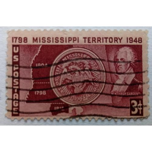 США 1948 Территория Миссисипи, гашеная