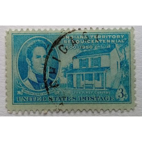 США 1950 Территория Индиана, гашеная