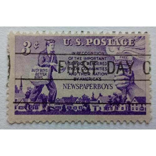 США 1952 Газетчик, гашеная