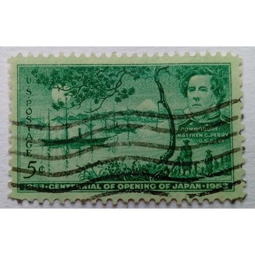 США 1953 100-летие открытия Японии, гашеная