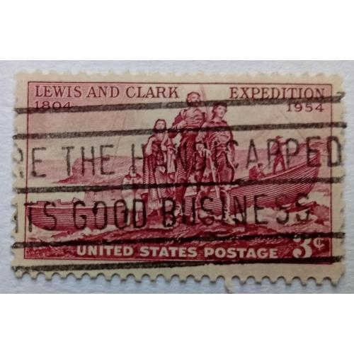 США 1954 Льюис и Кларк, гашеная