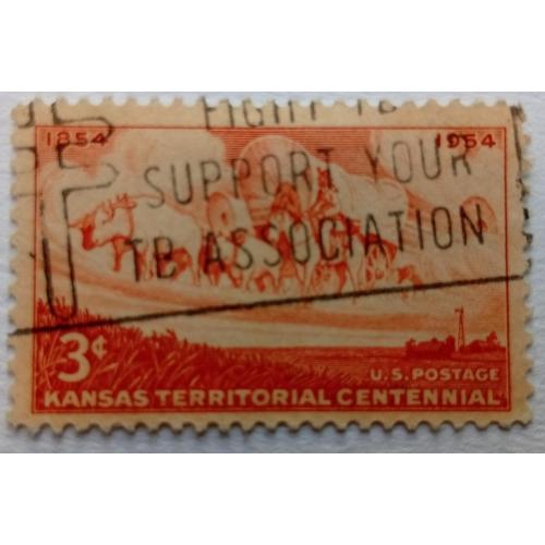 США 1954 Территория Канзас, гашеная
