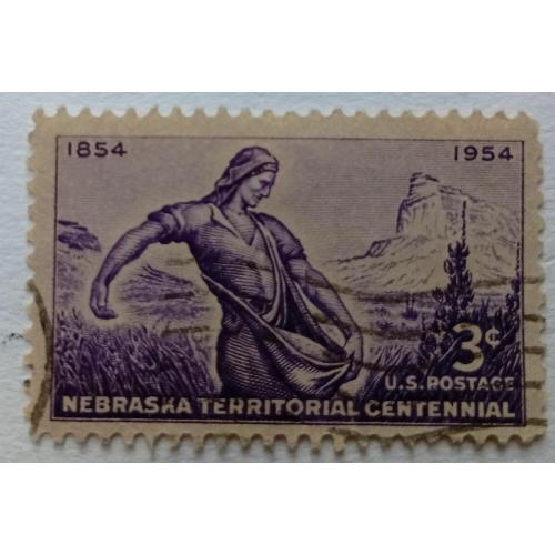США 1954 Территория Небраска, гашеная
