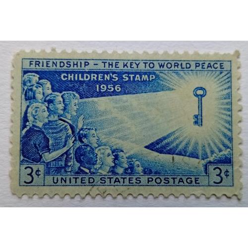 США 1956 Детская марка, дружба, гашеная