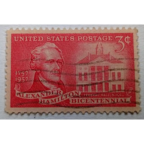 США 1957 Александр Гамильтон, гашеная