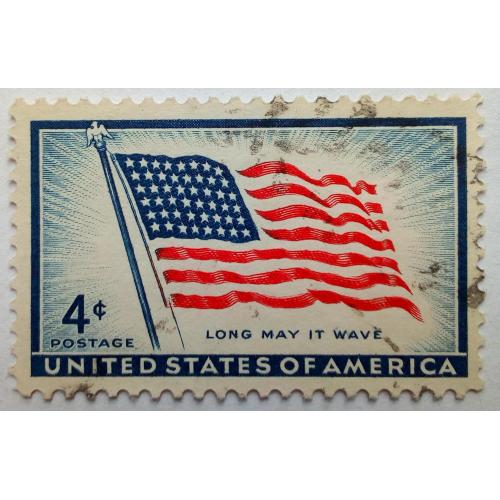 США 1957 Американский флаг, гашеная